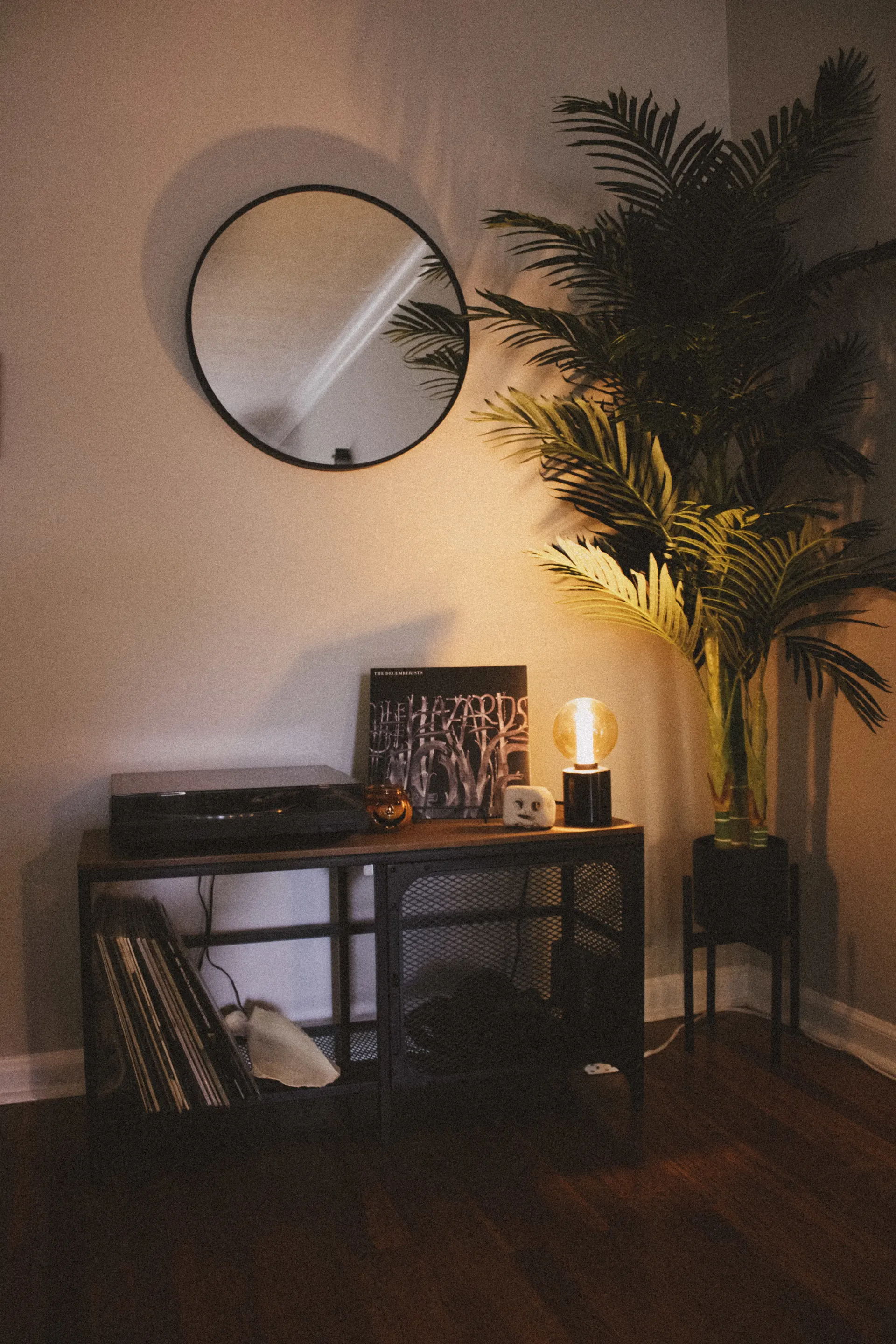 eclectic living room corner