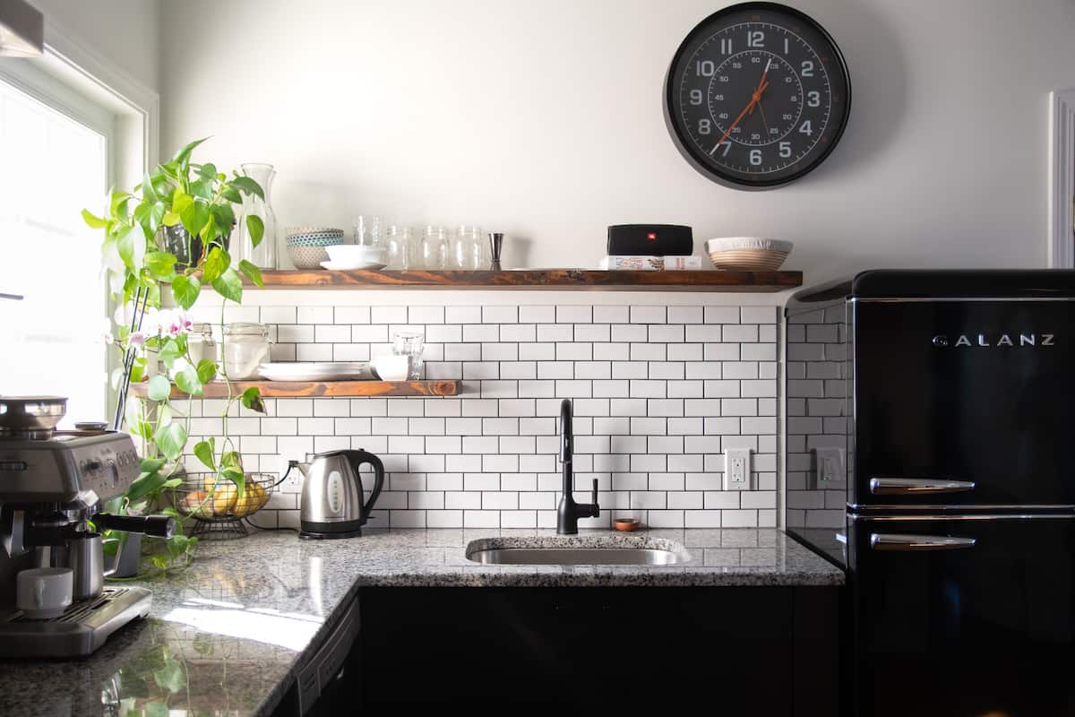 chic kitchen in airbnb