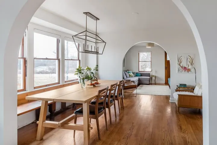 dining room soaked in natural light