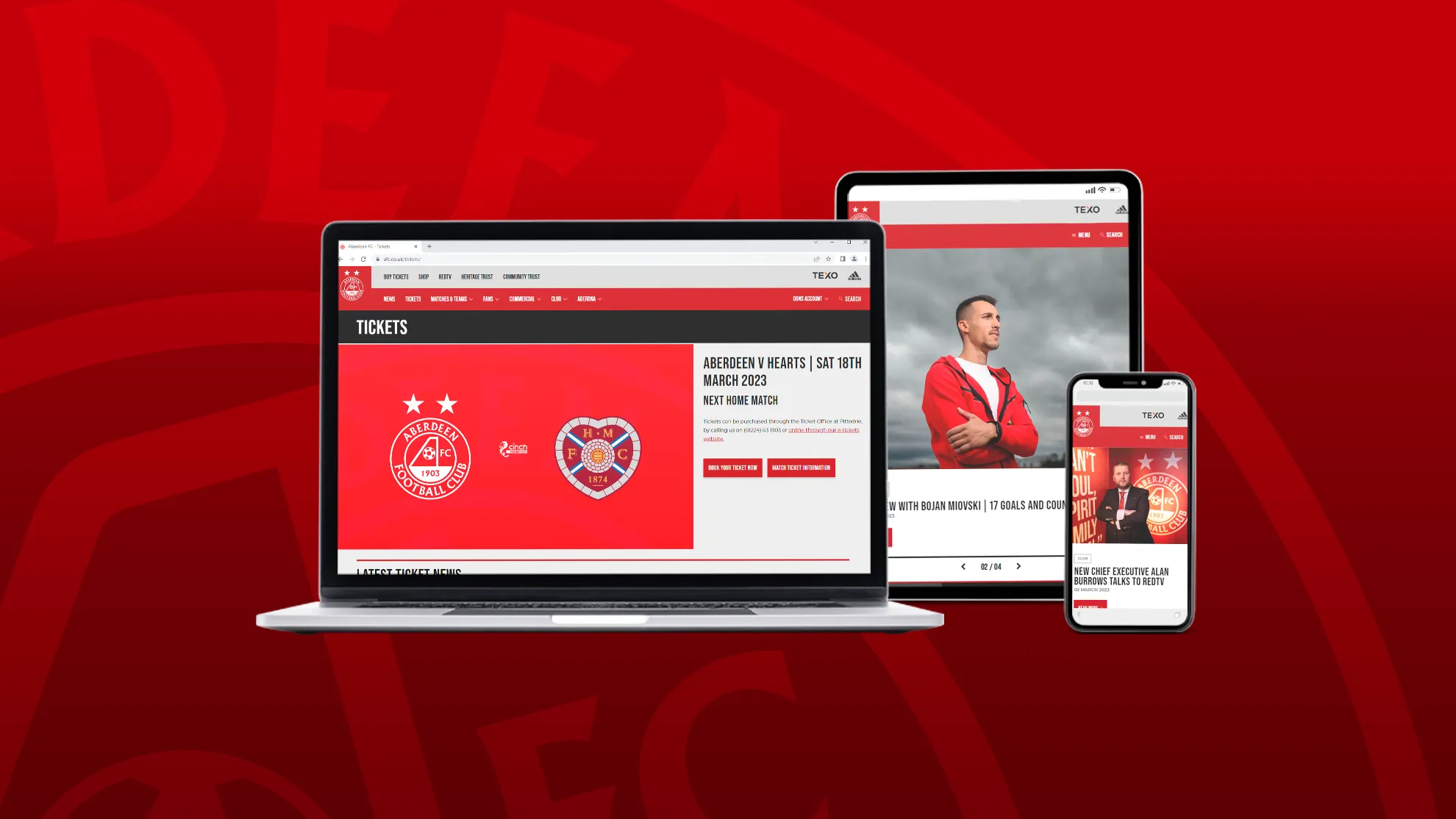 Aberdeen FC unveils new website image