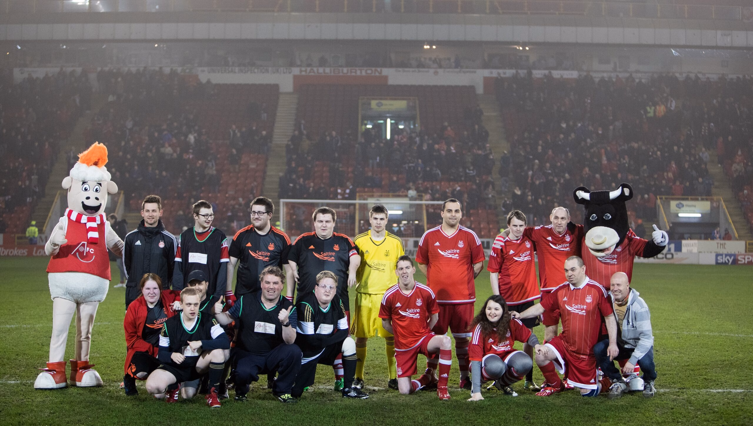 Everybody Active Team's match day action at Pittodrie