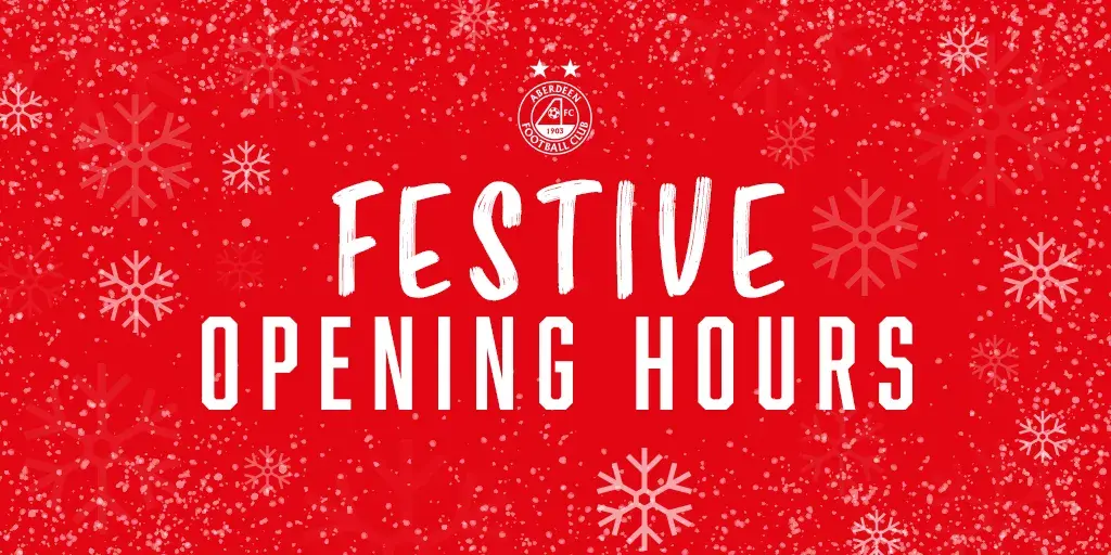 Festive Opening Times - Club Shop & Ticket Office
