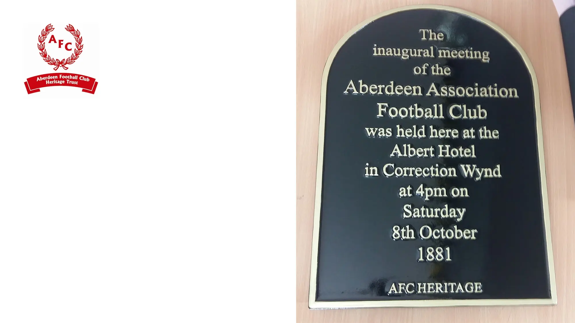 AFC Heritage Trust | new plaque on display