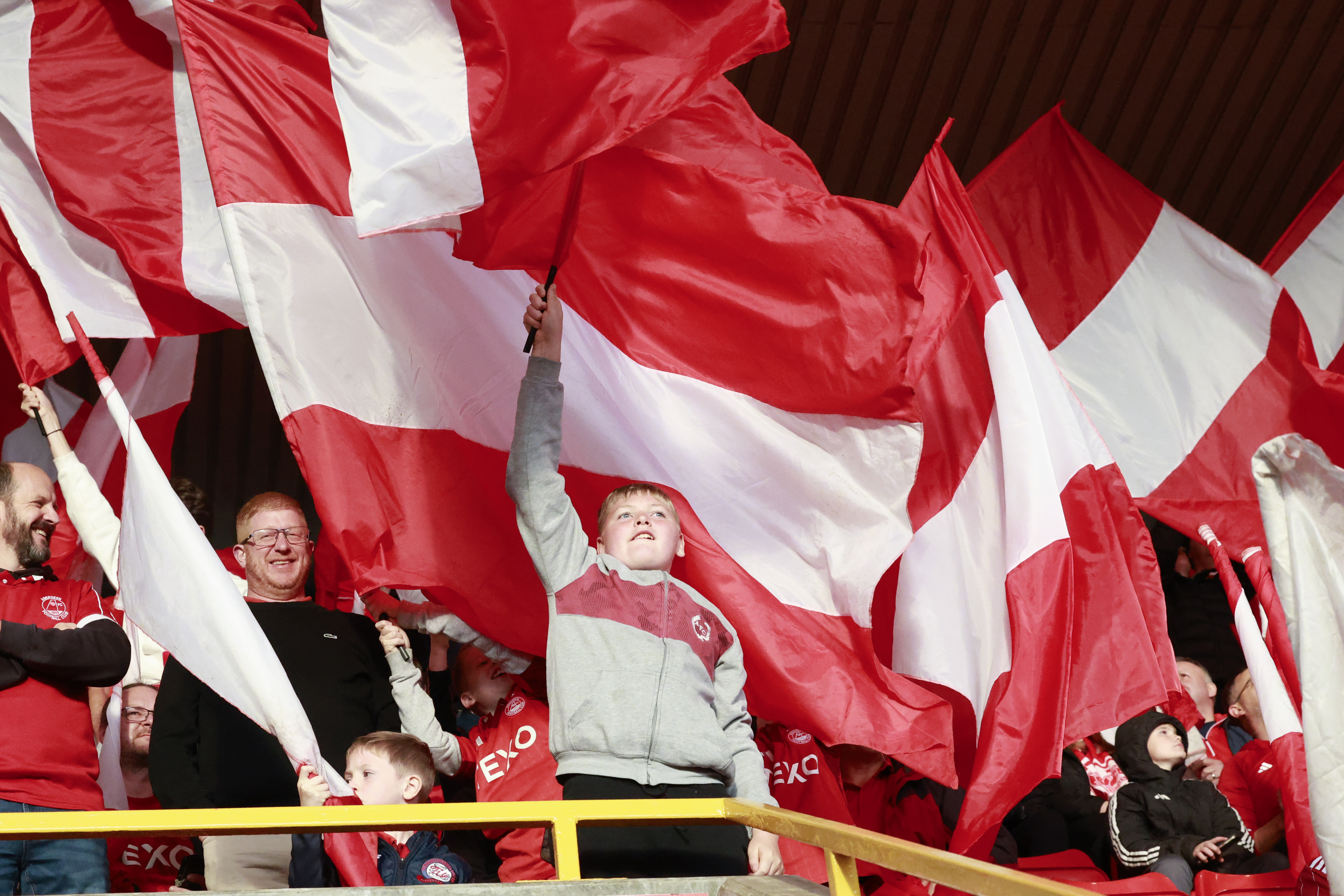 Fan with flag