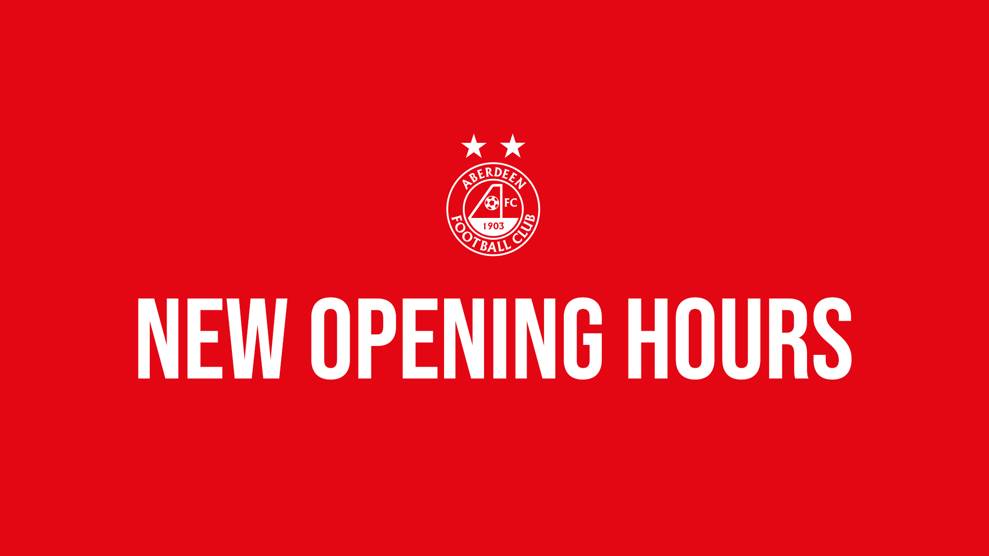 NEW OPENING HOURS | PITTODRIE CLUB SHOP & TICKET OFFICE