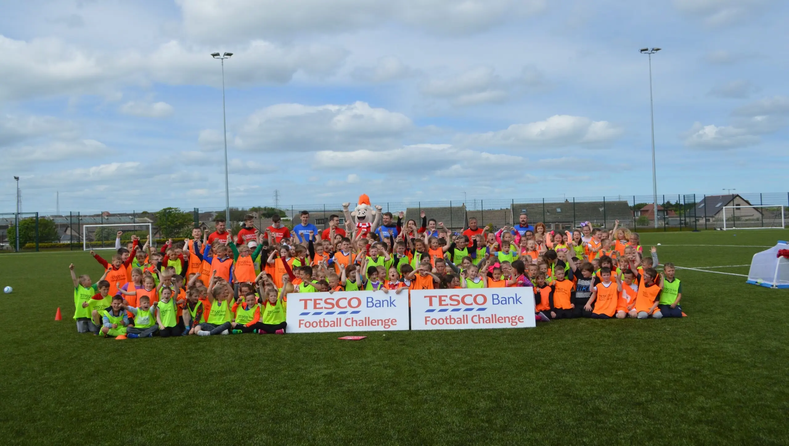 Cults and Peterhead have a visit from the Tesco Bank Football Challenge