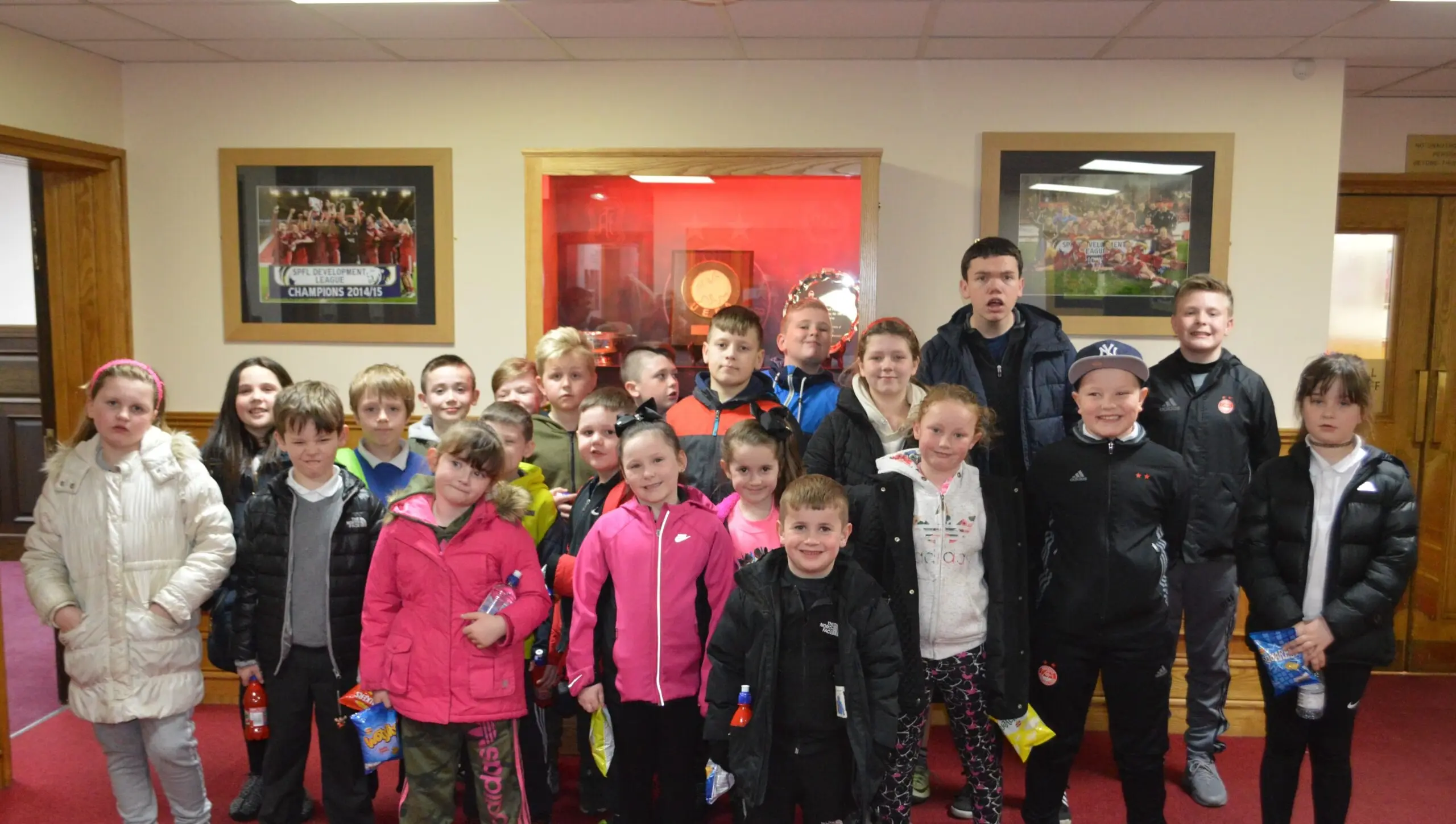 Woodside Juniors Club visit Pittodrie