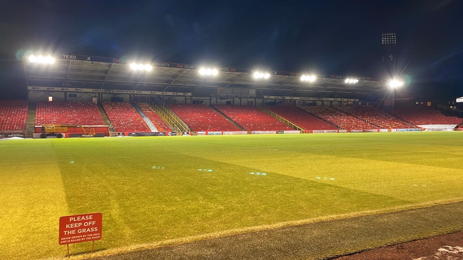 Dons Light Up South Stand with Floodlight Investment