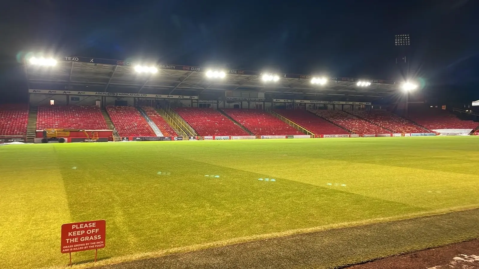 Dons Light Up South Stand with Floodlight Investment