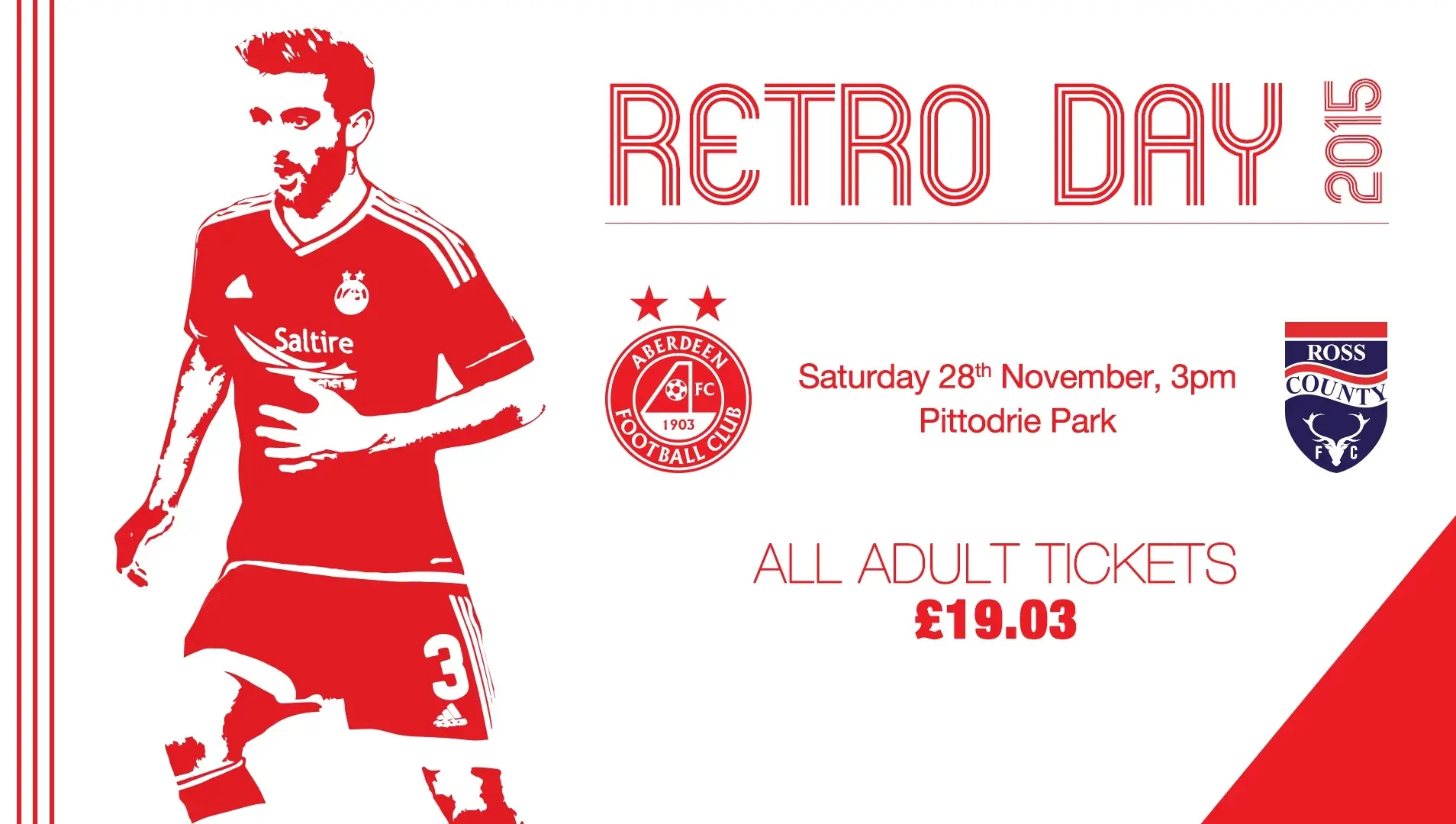 Retro Day, Aberdeen v Ross County, Saturday 28th November
