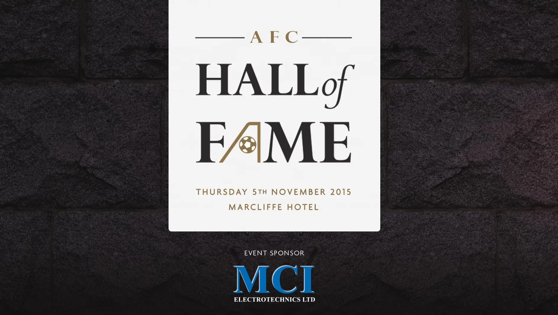 SOLD OUT | AFC Hall of Fame to be re-launched
