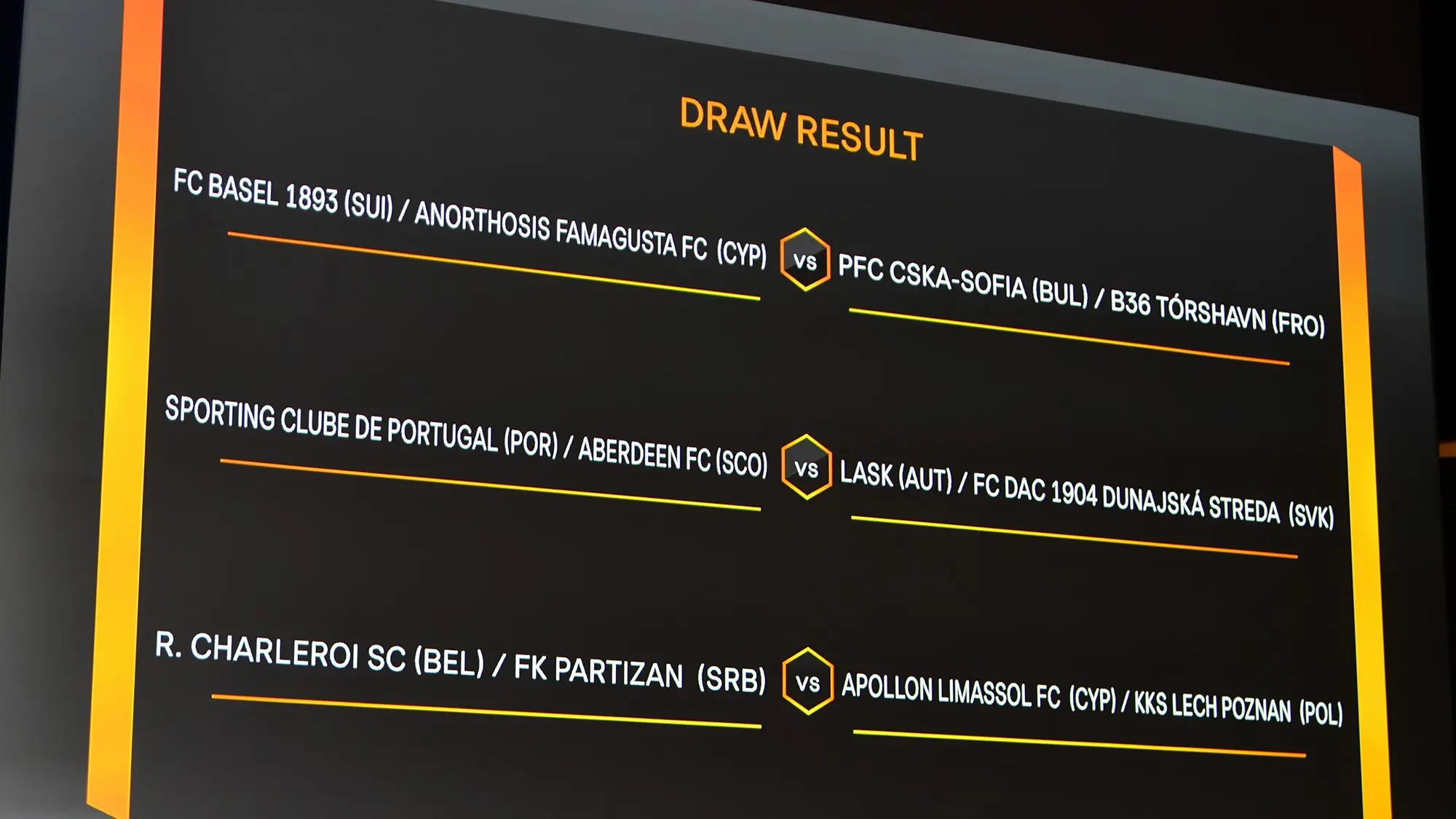 UEL Play-off Round Draw