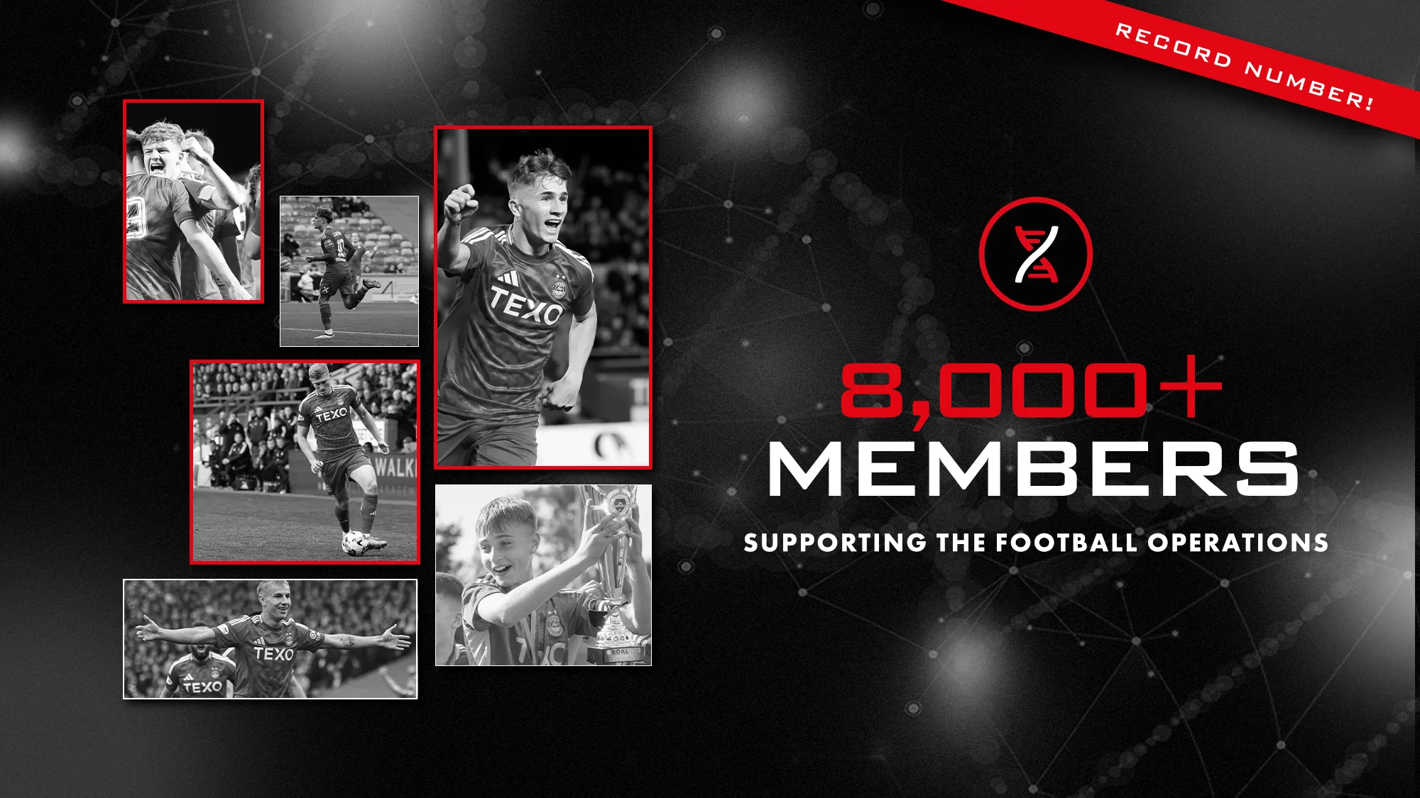 8,000+ Members contributing to the Football operation | AberDNA Membership soars to new heights image
