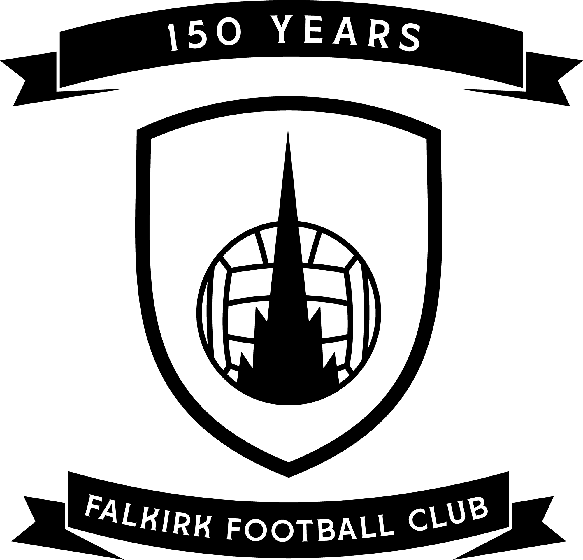 FALKIRK FC 150TH BADGE BLACK RGB