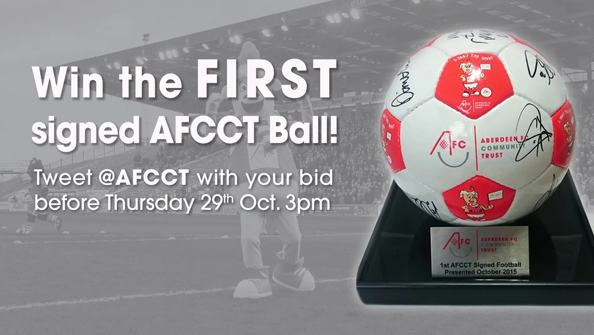 Win the first Limited Edition signed AFCCT Football!
