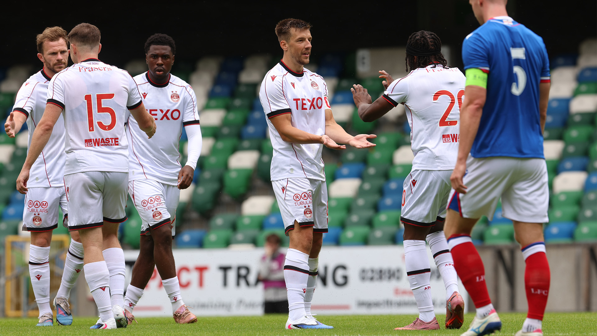 Brad Lyons celebrates his goal