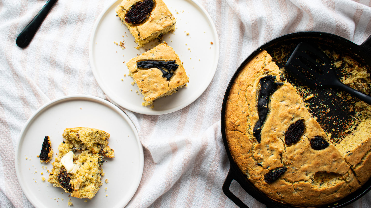 Wild Mushroom Cornbread - Foraged