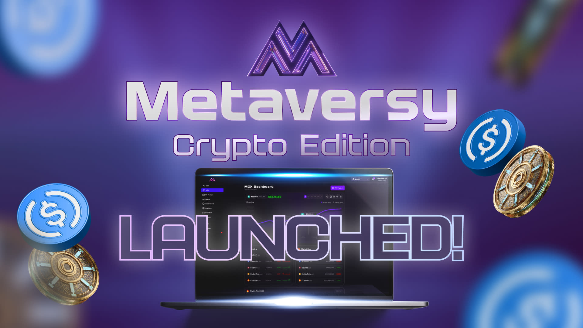 🚀 Metaversy Crypto Edition byla oficiálně spuštěna!