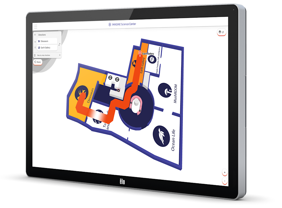 Indoor navigation on an elo device