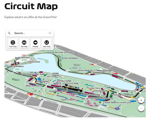 Field Racing Game Map Interactive Stadium Mapping and Navigation Software | Mappedin