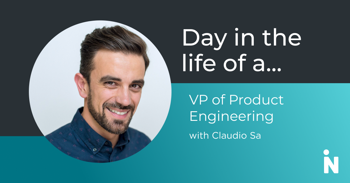 Feature card featuring a headshot of Claudio Sa, Mappedin's VP of Product Engineering