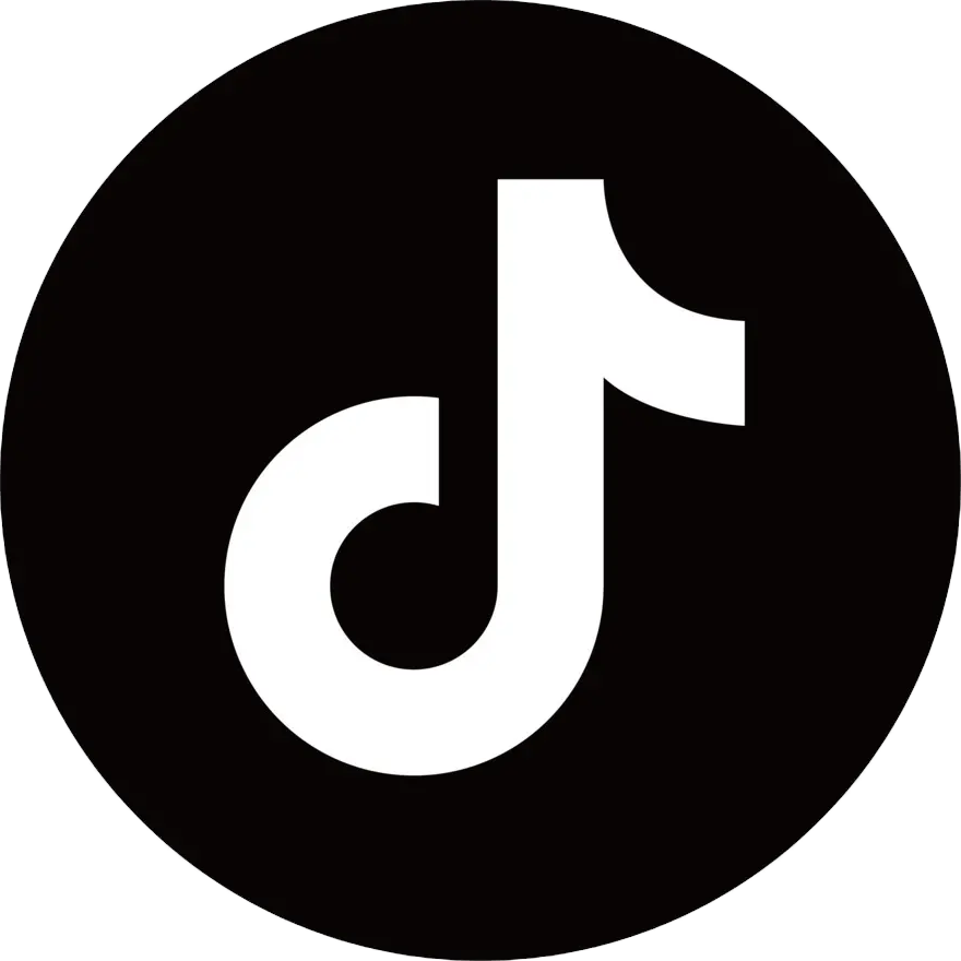 TikTok logo, black.