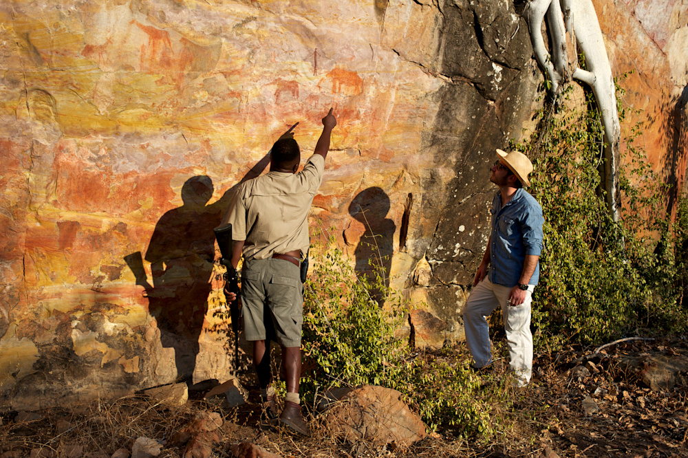 Various activities – such as bush walks to rock art sites, and community visits to learn about Shangaan culture – immerse guests in the history and culture of Zimbabwe