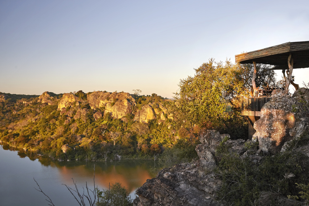 Singita's lodge and villa are located within the 115,000 acres of pristine wilderness that make up the Malilangwe Wildlife Reserve