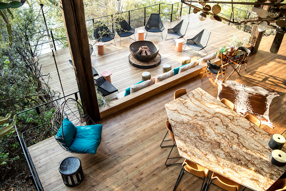 Numerous spaces - both in the main lodge and suites - beckon guests outside to enjoy the ambient sounds, smells and scenery