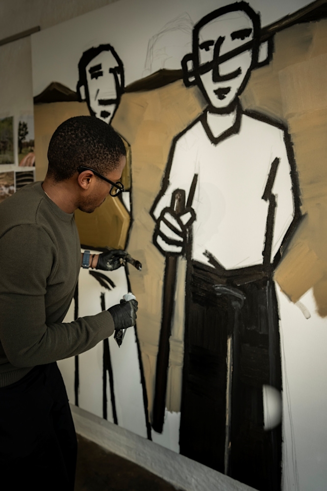 Our most recent artist in residence: Mmangaliso Nzuza