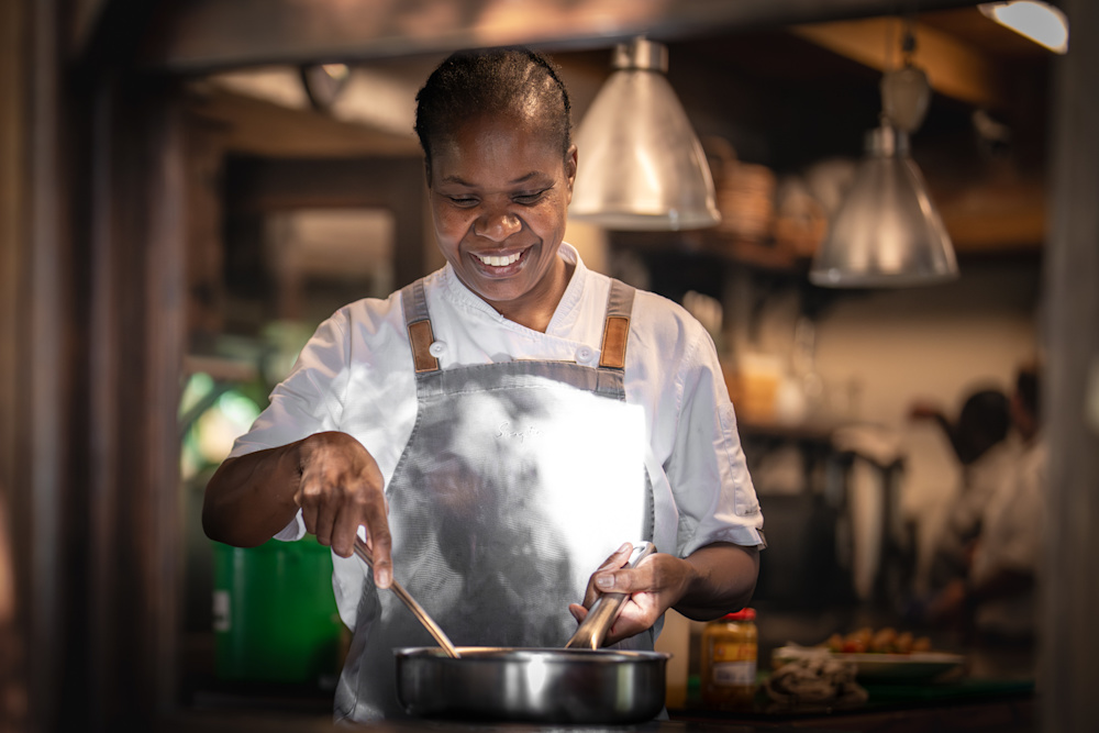 Lindiwe Ndlovu has been with Singita since 1998. With no formal training, she learned her skills from mentors along the way