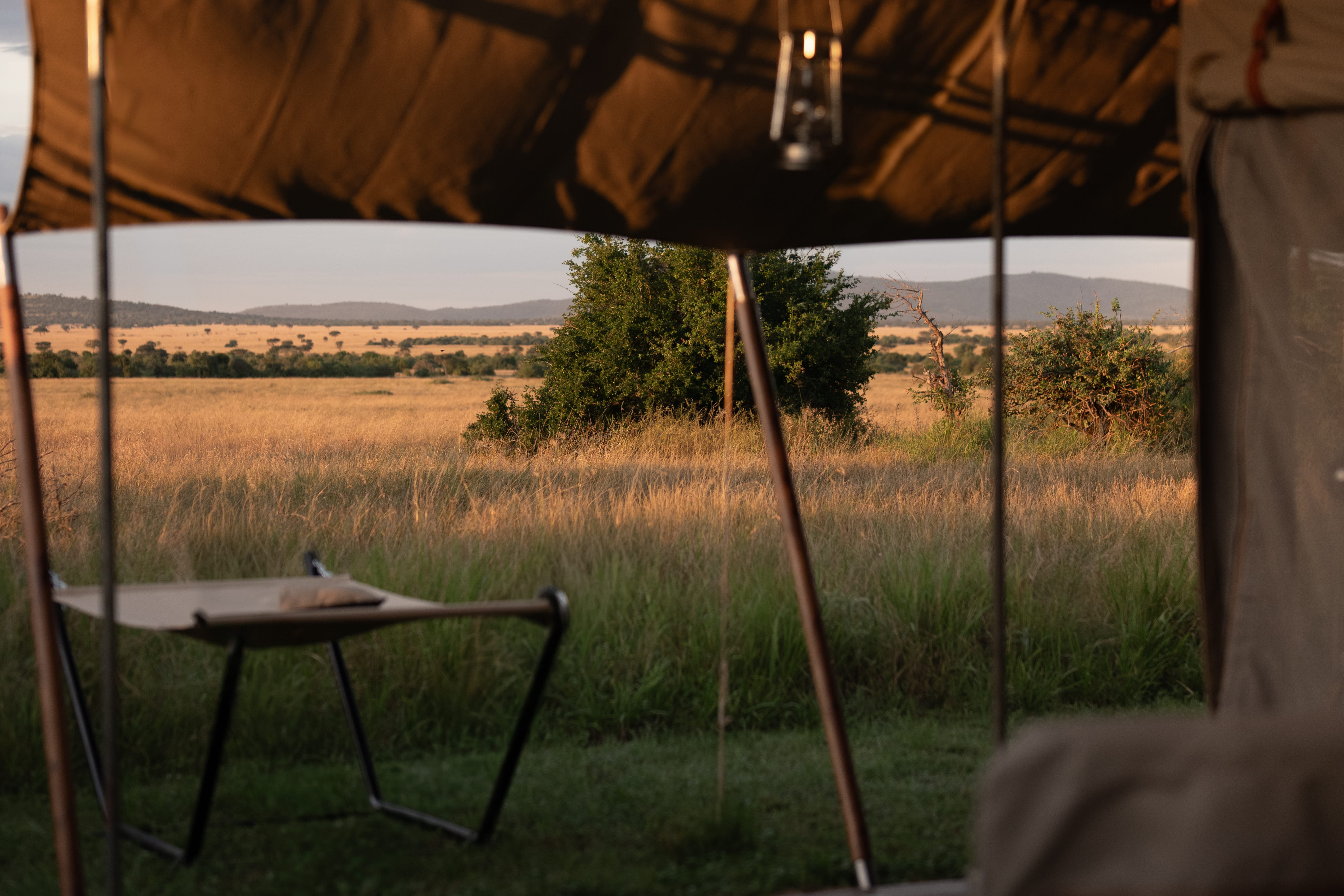 Hammock on the tent veranda
