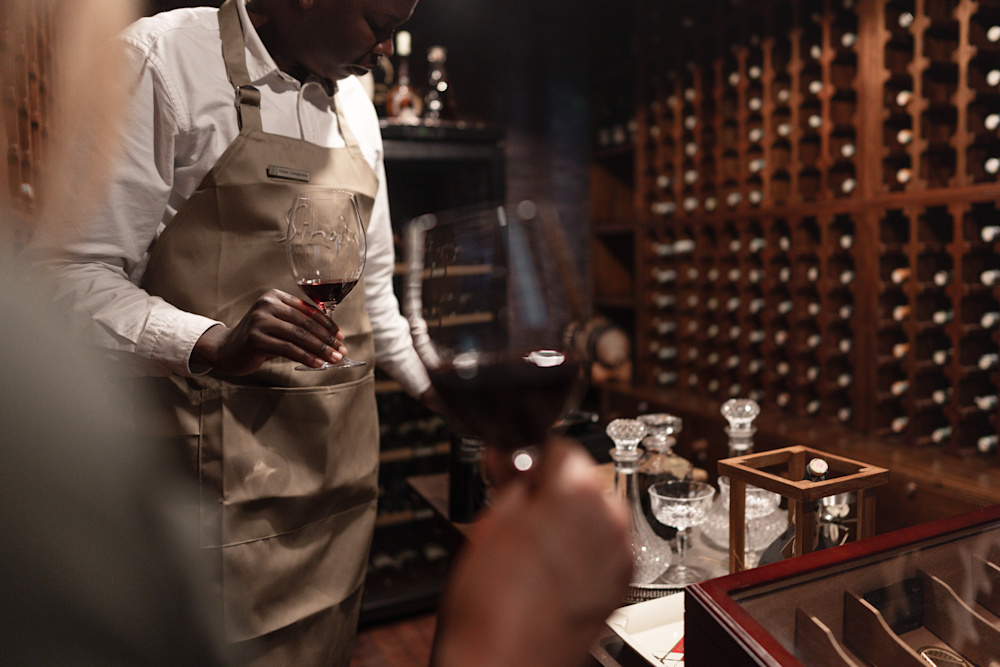 As we have guides to take you through the wilderness, Jörg believes our sommeliers play this same role in guiding guests through the wines we curate and serve