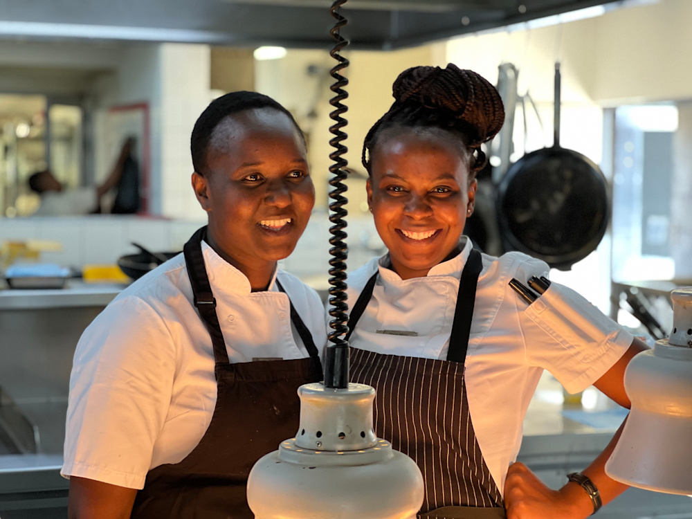 Busi Chawane and Dzunisani Mnisi (a 2016 graduate of the school) are two of the talented chefs in Singita's kitchens and exemplify the ambition and passion of our culinary teams