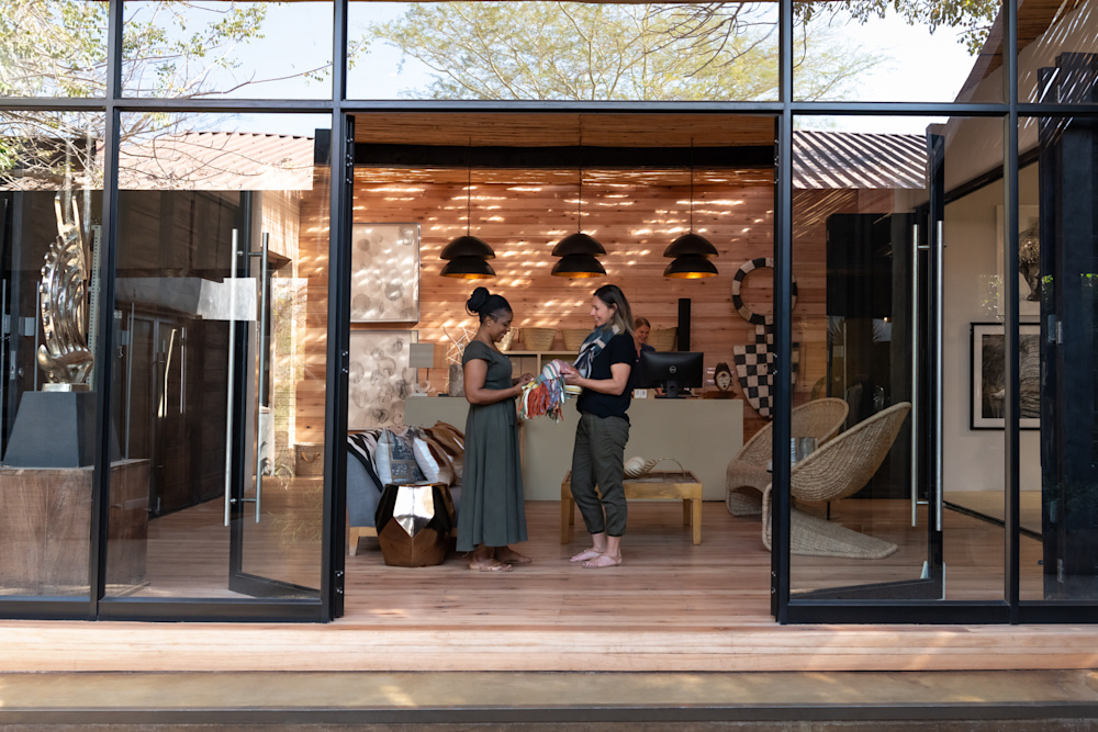The Singita Boutique & Gallery sources and custom designs unique pieces so that guests can take artisanal African design home with them