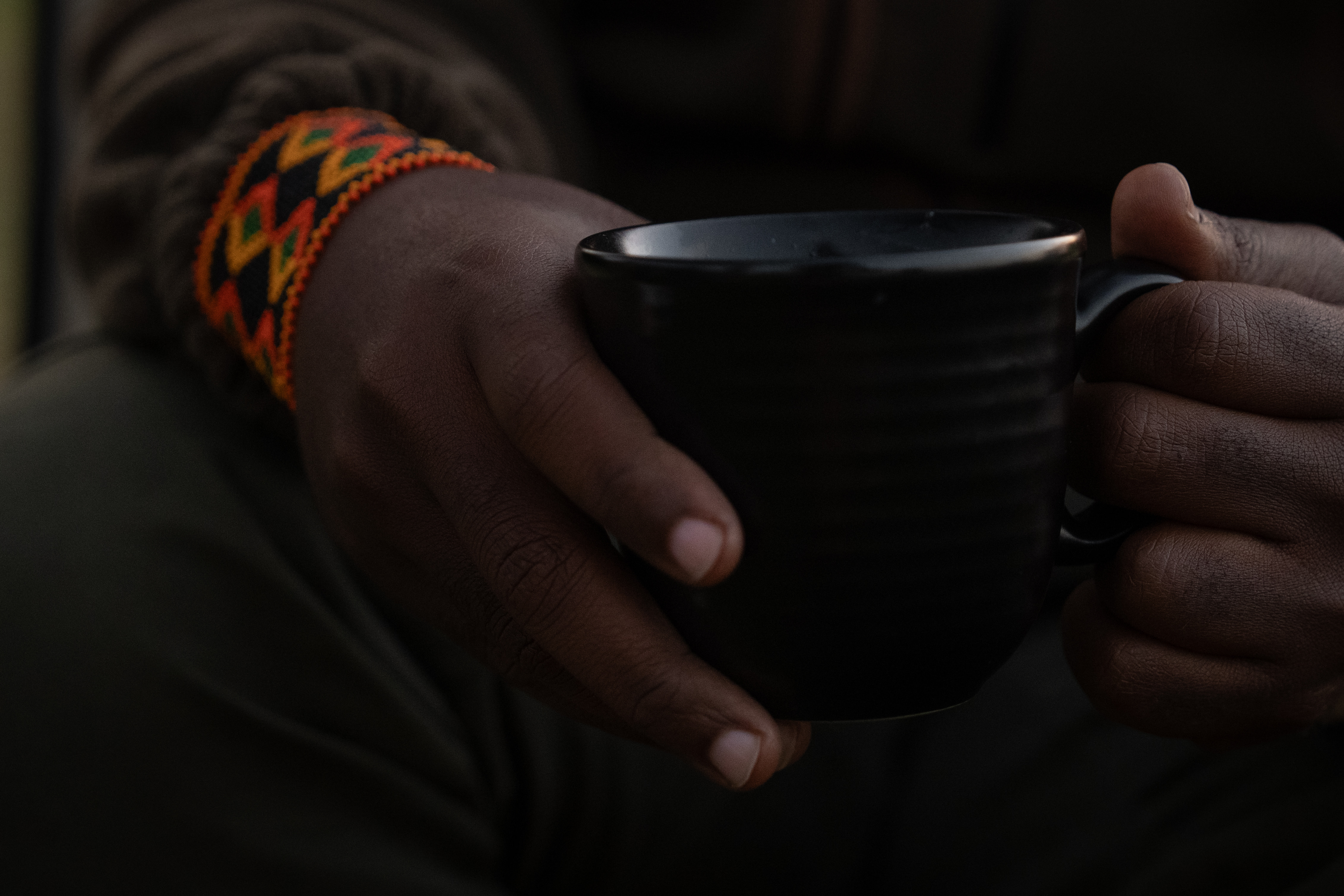 Campfire coffee at first light
