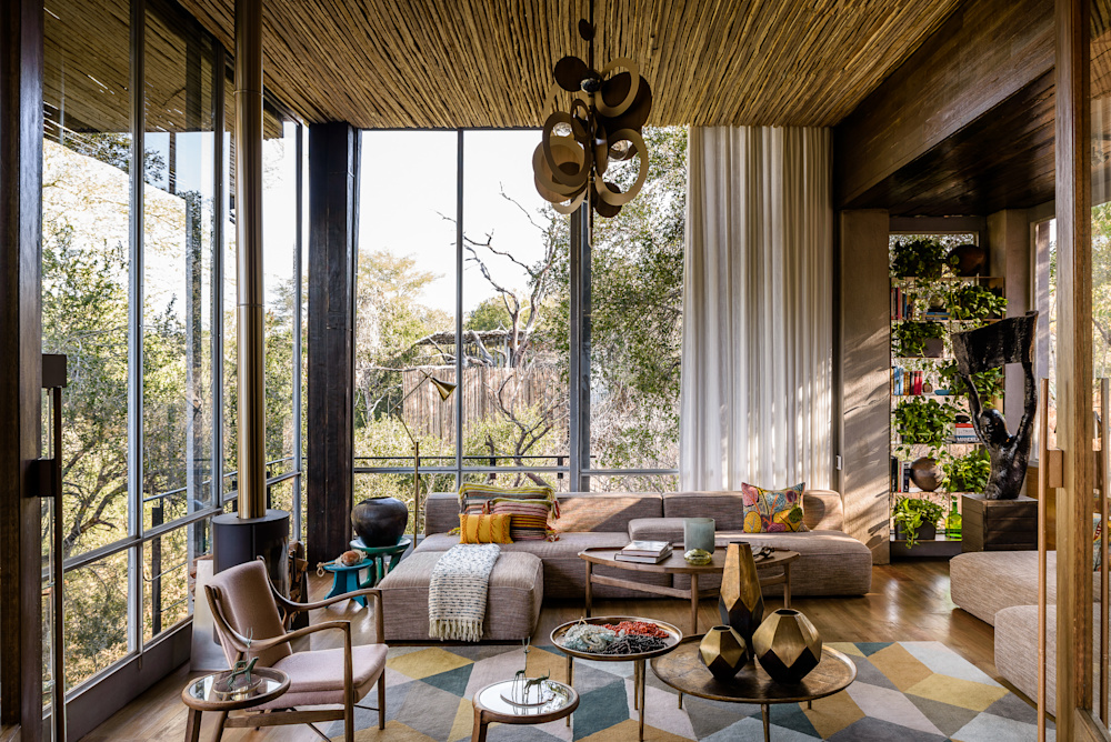 An intimate lodge hugging a riverbank in the Kruger National Park, Singita Sweni's position gives it an immediate connection to nature