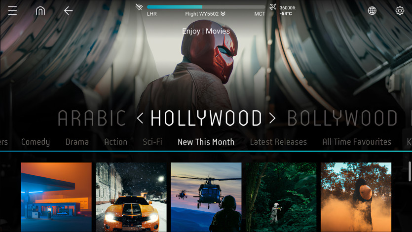 Next-Generation In-Flight Interactive Experience: Movies Hub