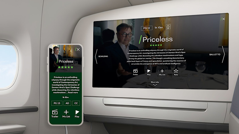 Inflight Entertainment Reimagined: Main Screen and Handset