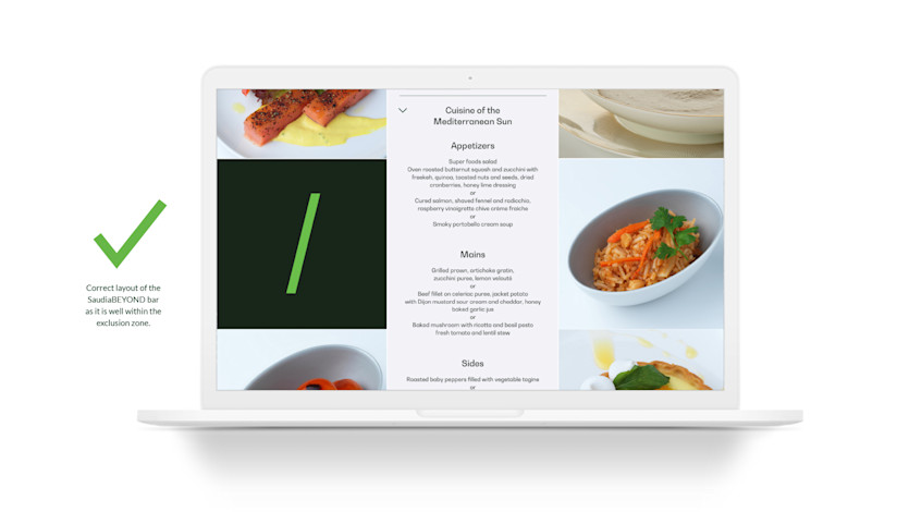 SaudiaBEYOND Brand Identity: Website Brandbar