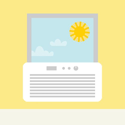 Air conditioner under a window