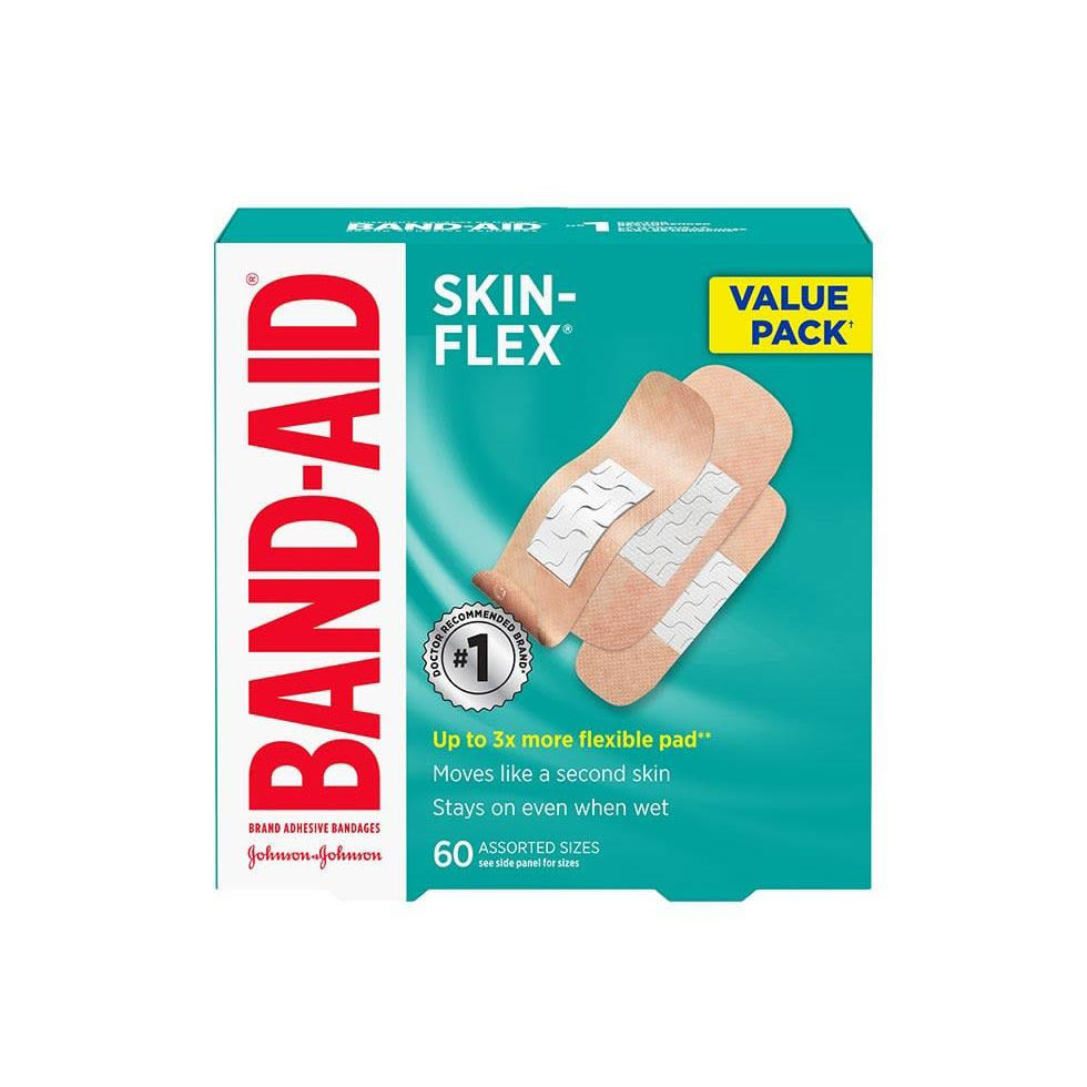 emballage écono de 60 pansements band-aid flexi-contour