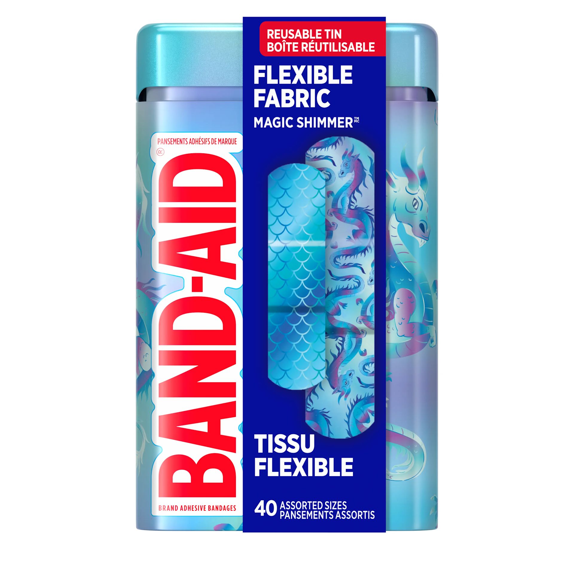 Boîte de 40 pansements Magic Shimmer de marque BAND-AID