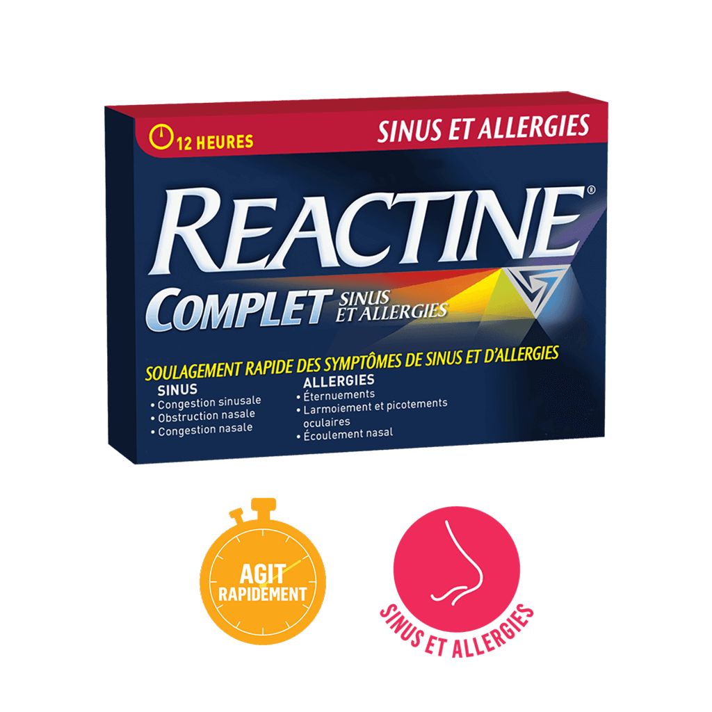 Reactine Complet Sinus et Allergies
