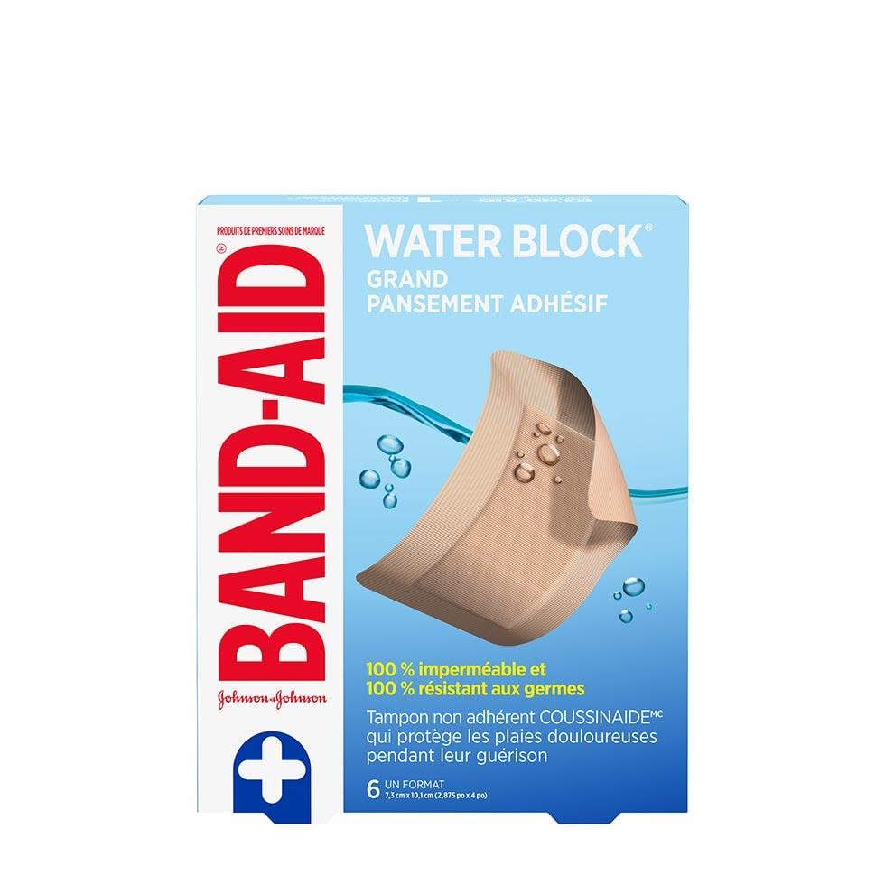 grands pansements adhésifs band-aid water block