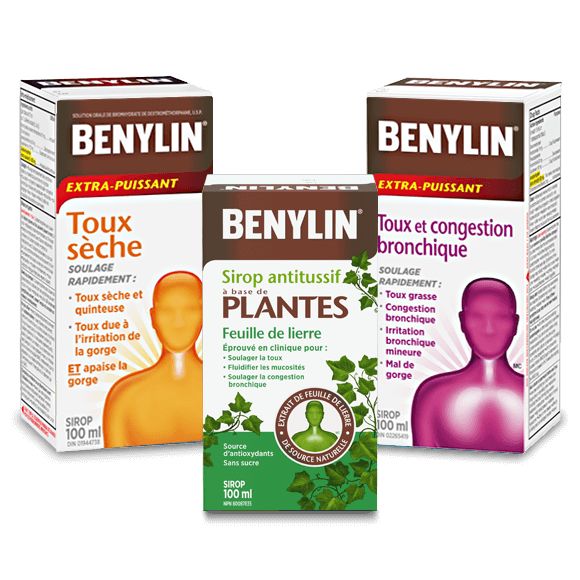 Trois sirops BENYLIN® pour la toux