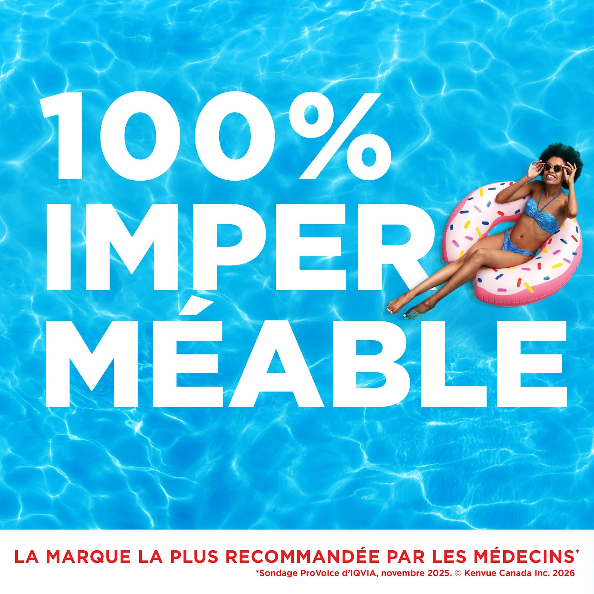 Pansements transparents imperméables de marque BAND-AID®, géants, 6 unités