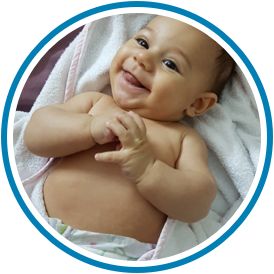 Baby in a circle