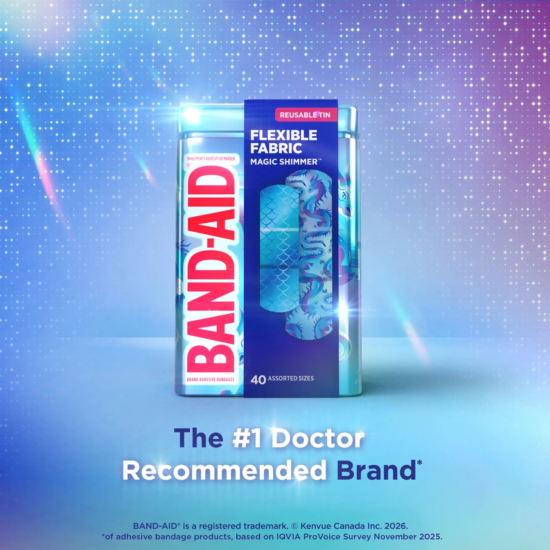BAND-AID Brand Magic Shimmer Tin 40ct
