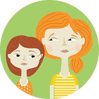 A mother and a young daughter